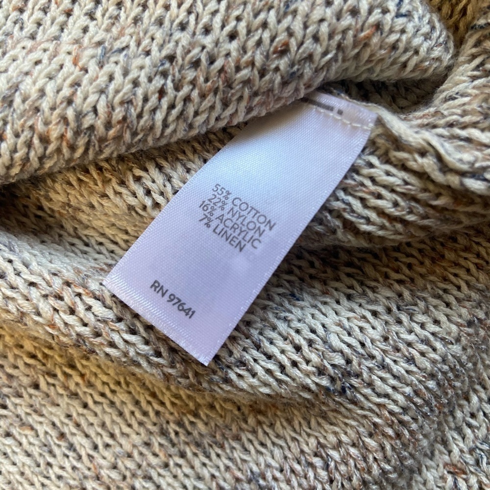Pure Jill J Jill Sweater XL petite LINEN COTTON blend Lagenlook BOHO Cottage top - Picture 3 of 5